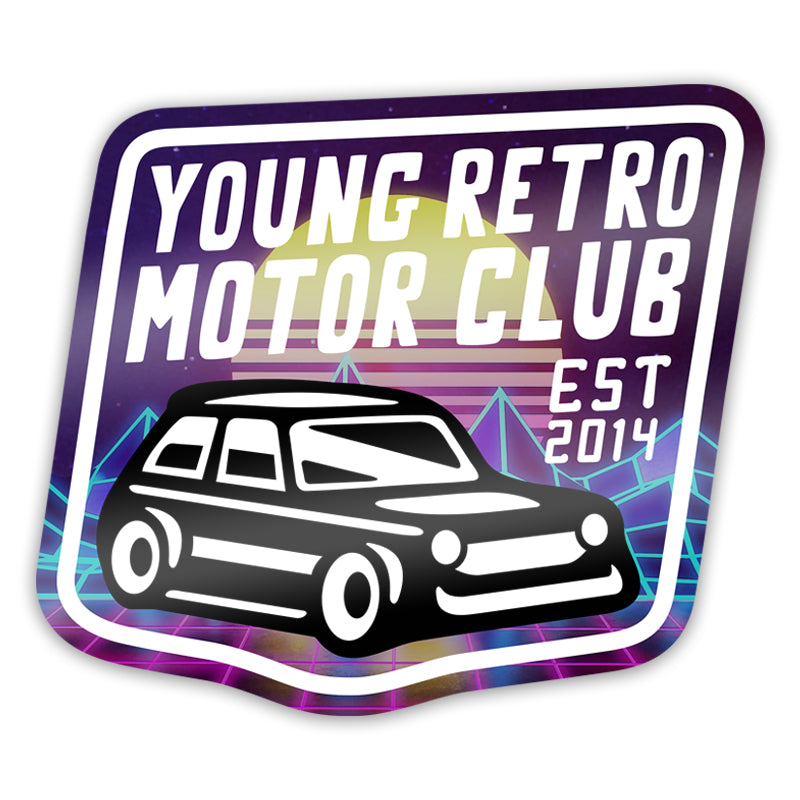 YRMC 80's Sunset Logo Sticker
