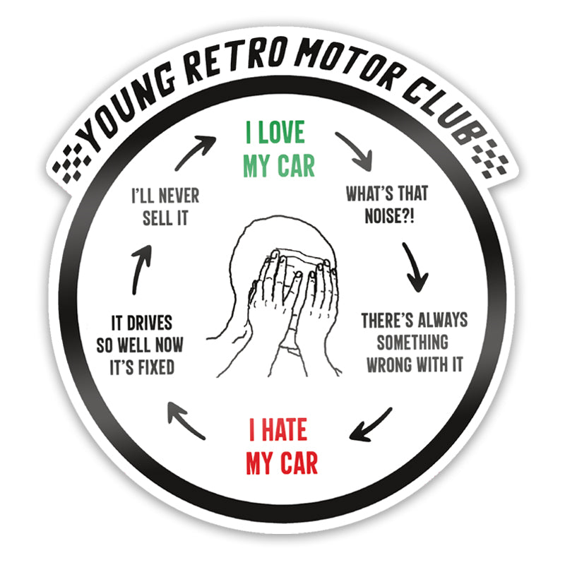 I Love / Hate My Car Sticker