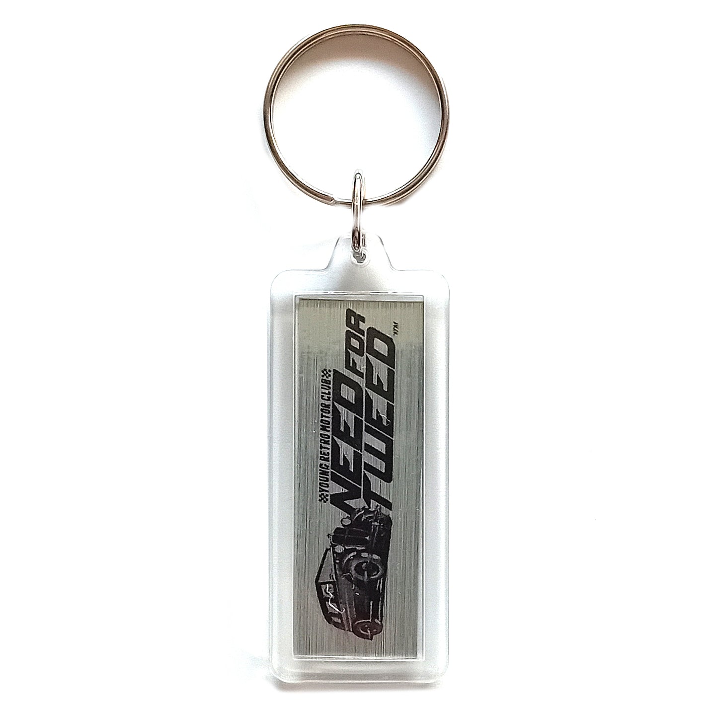 Need For Tweed Brushed Metal Keyring