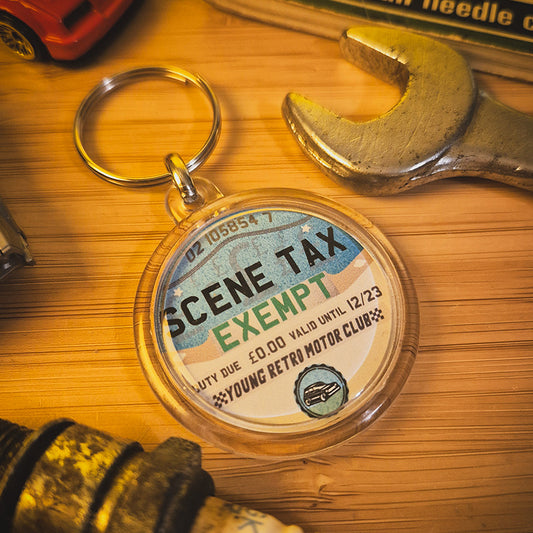 Scene Tax Exempt Keyring