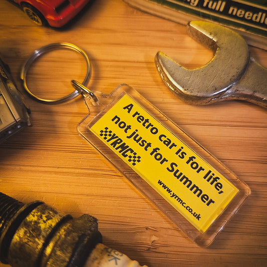Retro Car Is For Life Keyring